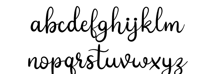 BrightStarDafont-Regular Font LOWERCASE