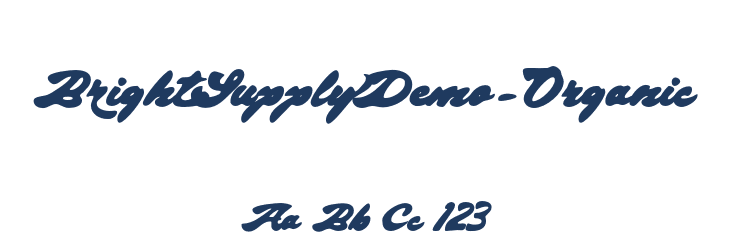 BrightSupplyDemo-Organic Font Preview