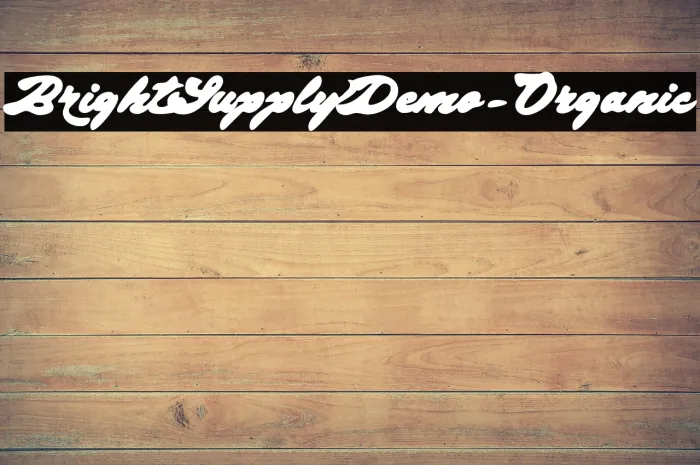 BrightSupplyDemo-Organic Example 1