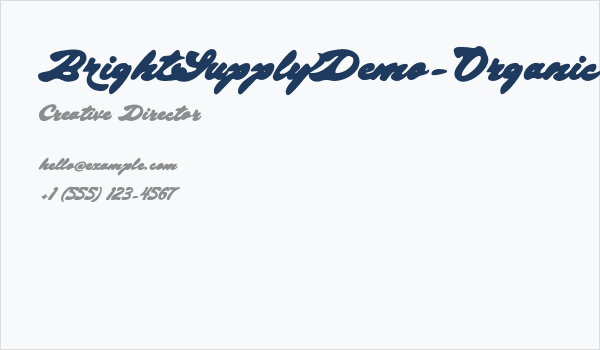 BrightSupplyDemo-Organic Business Card