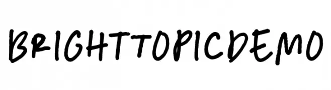 BrightTopicDemo  नि: शुल्क फ़ॉन्ट्स डाउनलोड