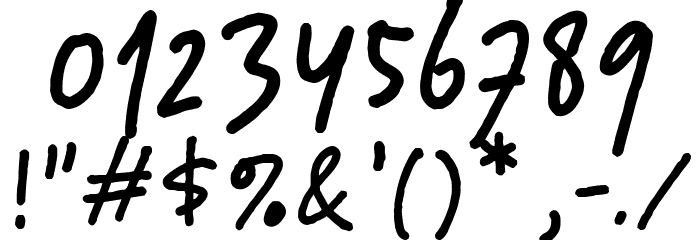 BrightTopicDemo Font OTHER CHARS