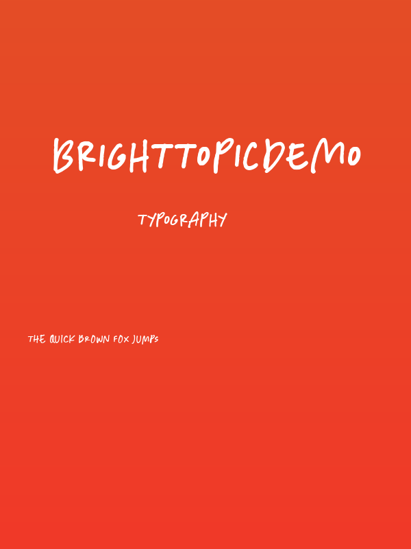 BrightTopicDemo Poster