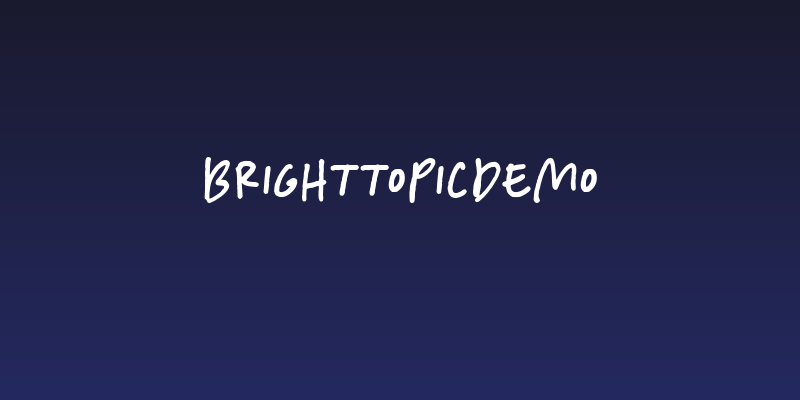 BrightTopicDemo Social Header