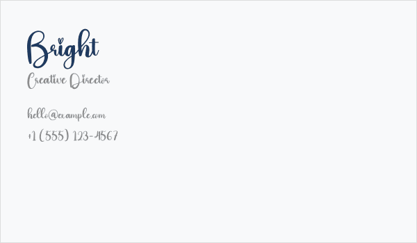 Bright Business Card