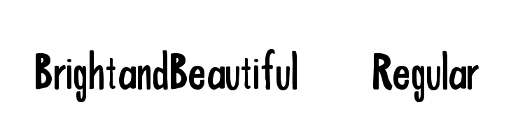 BrightandBeautiful-Regular  Free Fonts Download