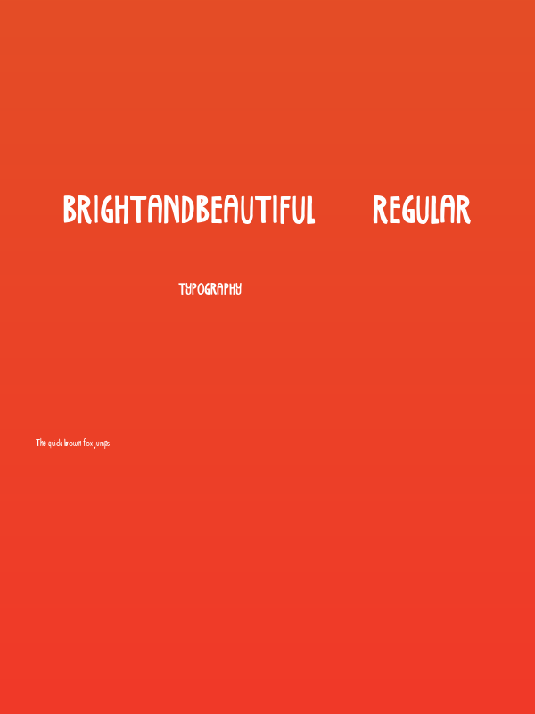 BrightandBeautiful-Regular Poster