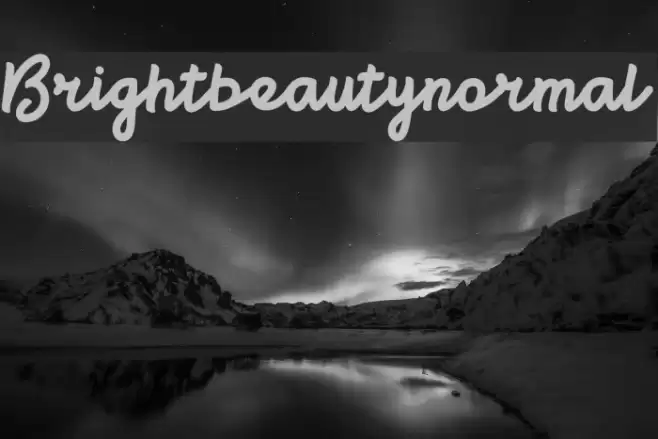 Brightbeautynormal Font examples