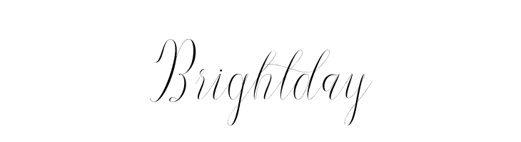 Brightday  フリーフォントのダウンロード