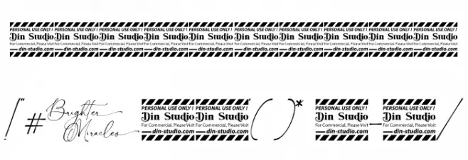 Brighter Miracles Personal Use Font OTHER CHARS