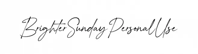 Brighter Sunday Personal Use  Frei Schriftart Herunterladen