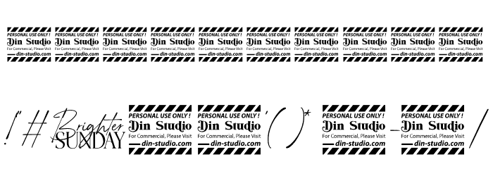 Brighter Sunday Personal Use Font OTHER CHARS
