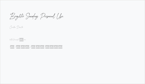 Brighter Sunday Personal Use Business Card