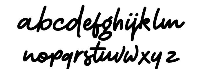 Brighter Font LOWERCASE
