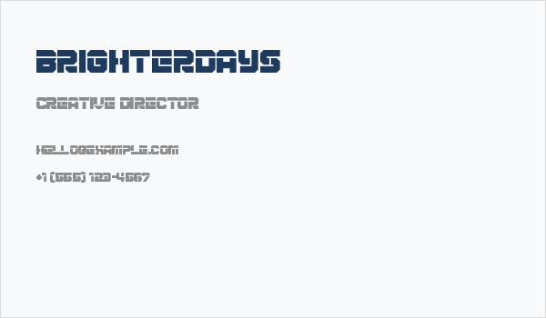 Brighterdays Business Card