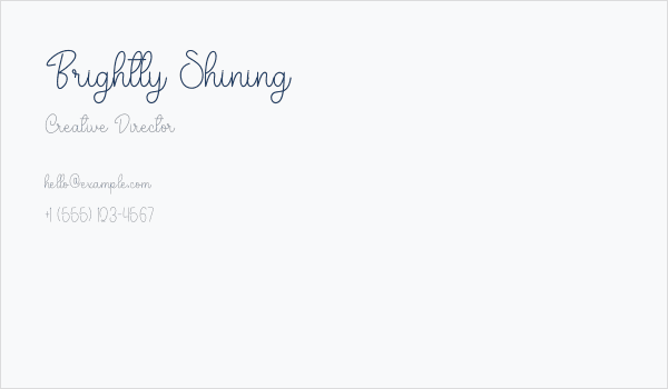 Brightly Shining Business Card