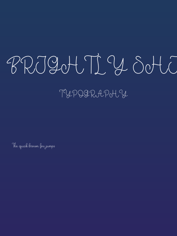 Brightly Shining Poster