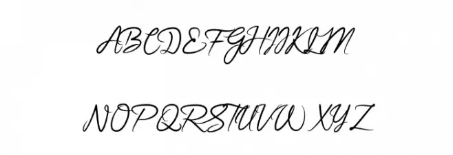 BrightnesSignature フォント 大文字