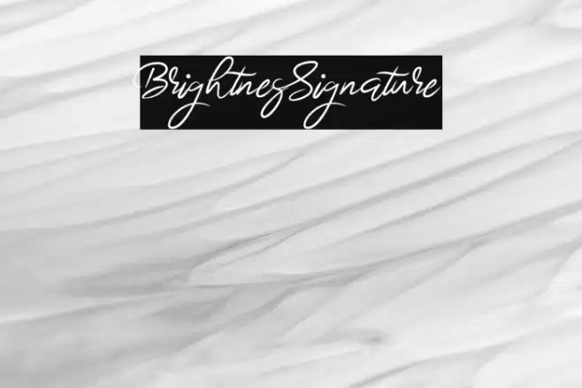 BrightnesSignature Font examples