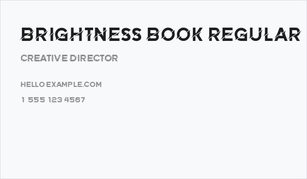 Brightness Book Regular Business Card
