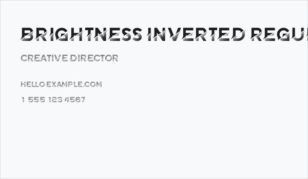Brightness Inverted Regular Business Card