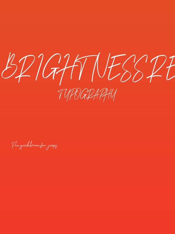 Brightness Reguler Poster