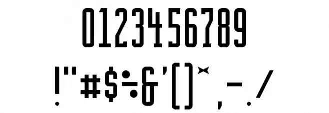 Brighton Serif NBP Font OTHER CHARS