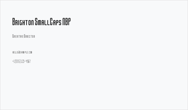 Brighton SmallCaps NBP Business Card