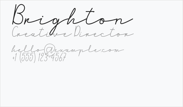 Brighton Business Card