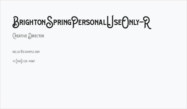 BrightonSpringPersonalUseOnly-R Business Card