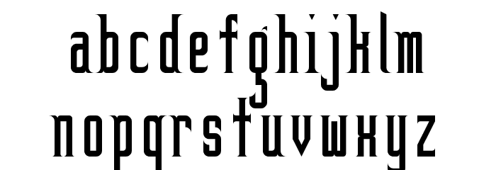 BrightonTwo Gothika NBP Font LOWERCASE