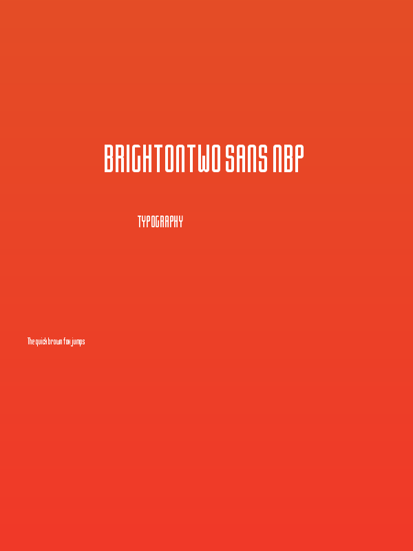 BrightonTwo Sans NBP Poster