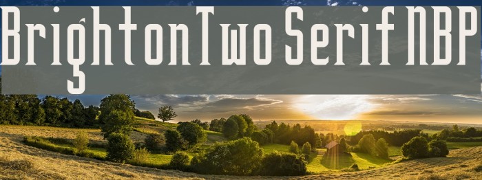 BrightonTwo Serif NBP Font examples