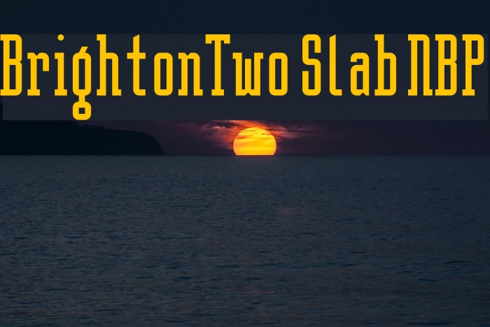 BrightonTwo Slab NBP Font examples