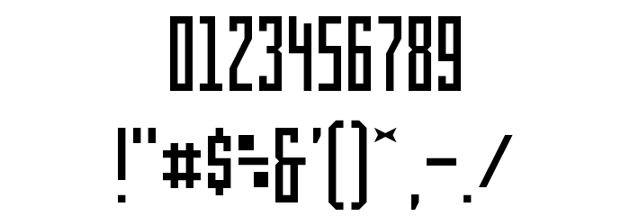 BrightonTwo Square NBP Font OTHER CHARS