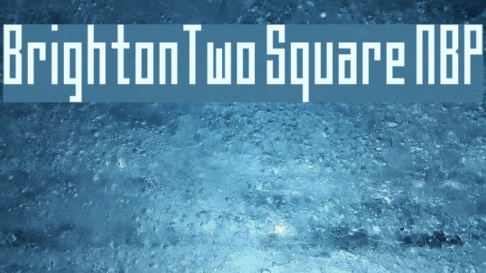 BrightonTwo Square NBP Font examples