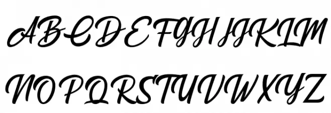 Brightons Шрифта ВЕРХНИЙ