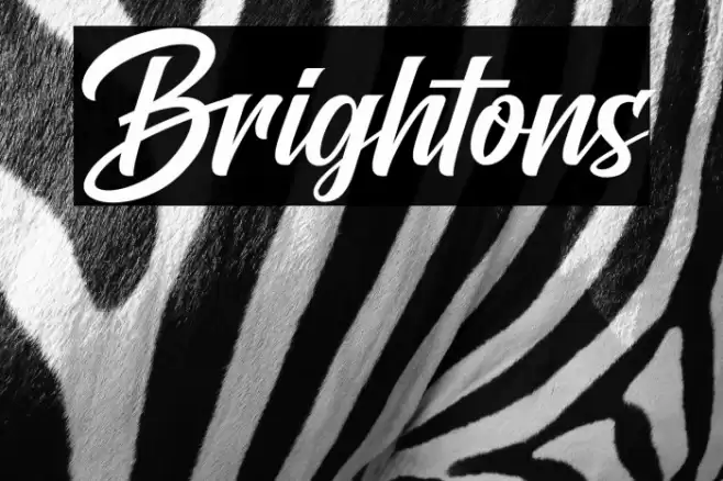 Brightons Font examples