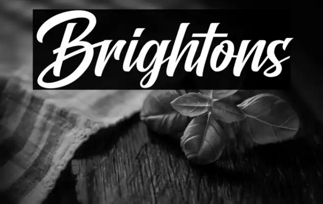 Brightons Font examples