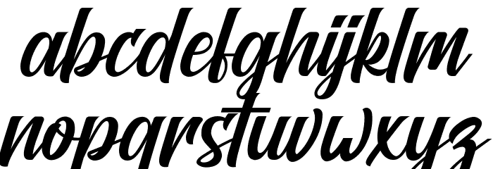 Brightons Font LOWERCASE