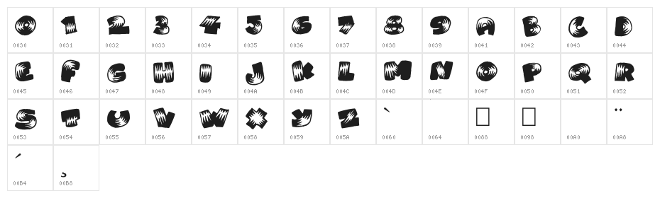 Brightoon Plain Character Map