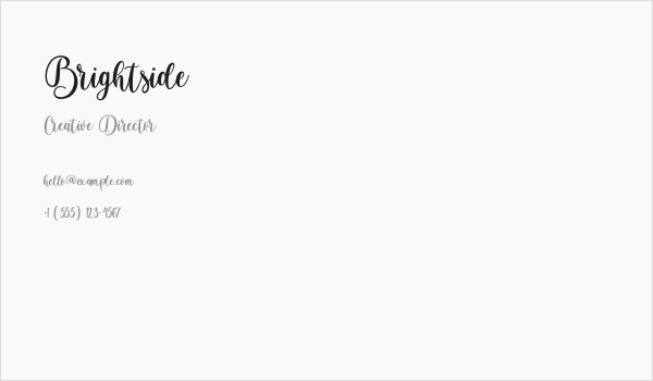 Brightside Business Card