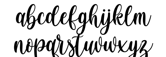 Brightside Font LOWERCASE