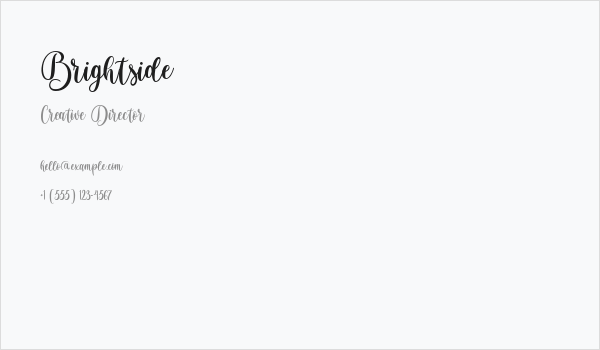 Brightside Business Card