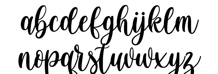 Brightside Font LOWERCASE