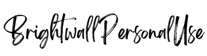 Brightwall Personal Use  नि: शुल्क फ़ॉन्ट्स डाउनलोड