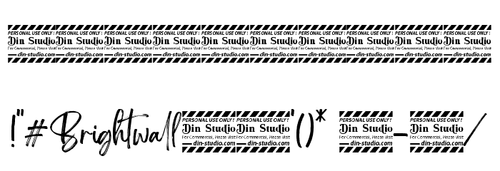 Brightwall Personal Use Font OTHER CHARS