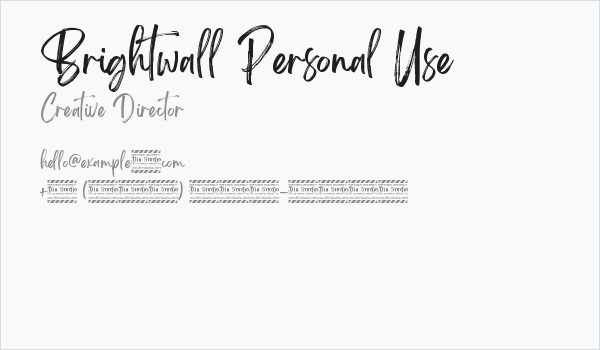 Brightwall Personal Use Business Card