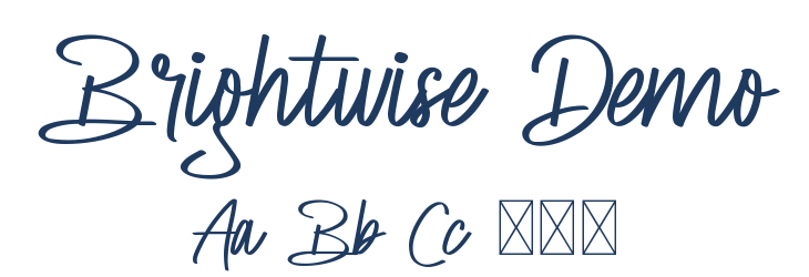 Brightwise Demo Font Preview