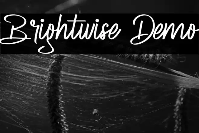 Brightwise Demo Font examples
